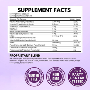 Gran oferta, cápsulas de biotina, cápsula de crecimiento de cabello Natural, cápsula de vitamina de biotina vegana, promueve la salud del cabello, la piel de las uñas - Product Image 2