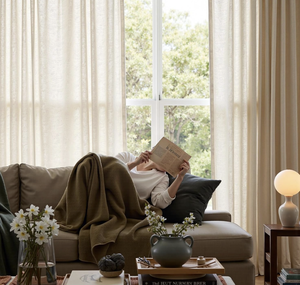 सफेद लिनन अर्ध-पर्दे 84 "लंबी रॉड जेब बैक टैब लाइट ऊर्ध्वाधर स्लाइडिंग ग्लास दरवाजे लिविंग रूम 52" w सेट 2 - Product Image 3