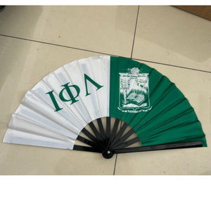 Grand ventilateur de sororité Phi Delta <span class=keywords><strong>Kappa</strong></span> de 33cm pour fille africaine Clack personnalisé Clapping Folding Clapper Carnaval Accessoire plastique Ventilateur à main - Product Image 5