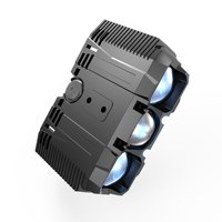 2x 200W Luces LED Blancas y Amarillas para Parrilla de Coche, Proyector LED Triple Ojo IP68, Luz Auxiliar Externa Antiniebla para Vehículos Todoterreno, SUV, Camiones