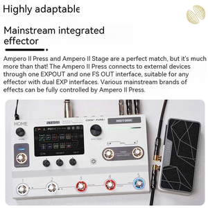 Hotone Ampero II Processeur d'effets multi-usages pour scène avec enregistrement en boucle et machine à rythmes intégrée pour guitare basse - Product Image 5