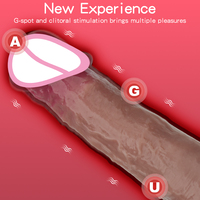Dildo réaliste vibrant avec ventouse chauffante et télécommande pour masturbation féminine