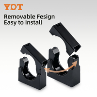 Support de fixation pour tuyau ondulé en plastique avec couvercle, base détachable, clip en nylon à encliquetage, pince de montage pour conduit flexible