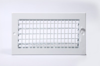 Grille de ventilation carrée en acier thermolaqué 12x6, moderne, durable et réglable, pour système CVC, entrepôt et extérieur