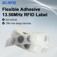 Autocollant RFID 25 mm 13,56 MHz ISO14443A NFC modifiable S50, étiquette universelle en PVC pour téléphones Android, mini-étiquette, carte de membre