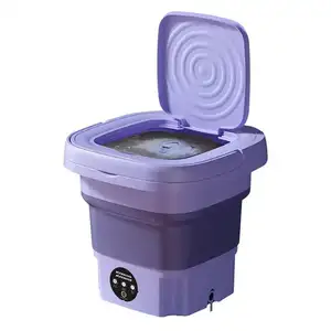 8L Small Folding Washing Machine Can Be Dehydrated Portable
