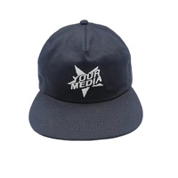 Custom Borduurlogo Flat Bill Ongestructureerd 5 Panel Cap Corduroy Katoenen Snapback Hoeden