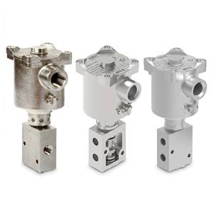 Vanne solénoïde pneumatique à action directe Bifold FP06P 316SS 3/2 voies certifiée ATEX pour l'industrie pétrolière et gazière offshore - Product Image 1
