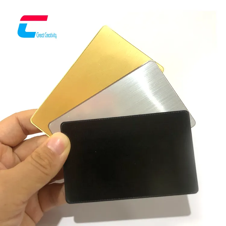 Venta caliente impresión personalizada tarjeta de visita Smart Chip Metal Nfc Rfid tarjetas