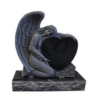 Lápida Conmemorativa de Cisnes, Esculturas de Granito para Lápida, Lápida Vertical de Cisnes para Cementerio