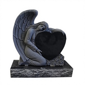 หินแกะสลักรูปหงส์สำหรับหลุมศพ หินแกรนิตแกะสลักรูปหงส์ตั้งตรงสำหรับสุสาน - Product Image 2