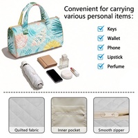 Sac à main brodé personnalisé avec imprimé coquille d'ananas hawaïen et motif floral d'hibiscus des Fidji pour le shopping, les voyages et le quotidien