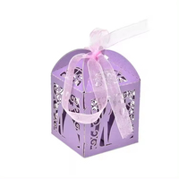 Boîte de bonbons pliante en papier de vente chaude faveurs de mariage boîte de carte-cadeau de gâteau pour invitation d'invités