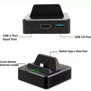 Convertisseur vidéo Portable Mini HD pour Console <span class=keywords><strong>Nintendo</strong></span> <span class=keywords><strong>Switch</strong></span>, station pour TV, <span class=keywords><strong>chargeur</strong></span> - Product Image 3