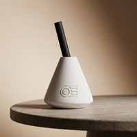 Bouteilles de diffuseur à roseaux en céramique vides personnalisées OEM, écologiques, pour décoration de luxe et cadeau