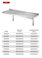 Étagère murale de cuisine robuste en acier inoxydable, étagère murale flottante pour cuisine commerciale