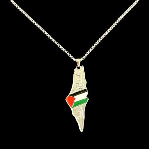 Palestina hanger, kaart van Palestina, vlag ketting, hoogwaardig metaal, gratis Palestina ketting hanger - Product Image 5