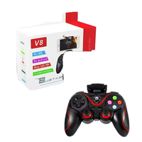 Manette de jeu mobile sans fil BT à double vibration Game V8 pour téléphones mobiles