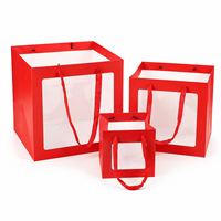 Sac cadeau de luxe pour fenêtre, sac en papier personnalisé imprimé pour fleurs, cadeaux, emballage de mariage avec options de logo et de poignée