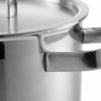 Marmite en acier inoxydable OEM directement de l'usine, sans revêtement antiadhésif, pour soupes, compatible induction et gaz, ustensiles de cuisson personnalisés