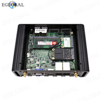 Mini PC sans ventilateur OEM Core I7-4500U, 1x slot DDR4, max 32 Go de RAM, 4x USB3.0, HD VGA, WiFi5, Gigabit Ethernet, pour bureau, Linux, micro-ordinateur
