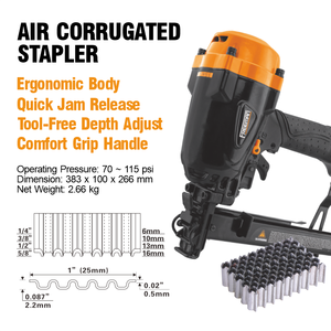 ฟรีแมนที่เย็บกระดาษแบบ CS16กรอบ W เครื่องยิงตะปูลมลูกฟูก - Product Image 2