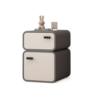 Modern <b>Bedside</b> <b>Table</b> Creamy Style Minimalist Design Childrens Room Storage Cabinet Bedroom Furniture Art Artificial Board - Product Image 4