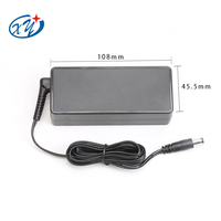Adaptateur d'alimentation AC 100-240V DC 12V 5A, convertisseur transformateur 24 volts 2,5 ampères 60W, prise DC 5,5 mm x 2,5 mm 2,1 mm