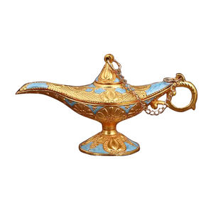 Klasik eski ev dekorasyon Metal el sanatları çinko alaşım emaye Metal Aladdin sihirli lamba - Product Image 2