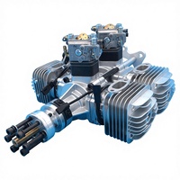 Moteur à essence pour avion modèle réduit DLE120T4, à voilure fixe, quatre cylindres, deux temps, refroidissement naturel par air, 120 cm³