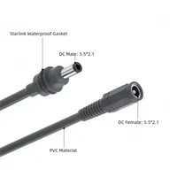 Câble d'extension d'alimentation fiable Starlink Mini compatible USB Type-C DC mâle vers DC femelle 100W PD Plug-and-Play 5M