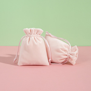 Factory <strong>Supply</strong> Ready to Ship Plush Velvet Earrings Ring Necklace <strong>Jewelry</strong> Gift Storage Bag Custom Logo Printed <strong>Jewelry</strong> Pouch - Product Image 6