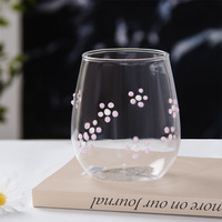 Tasse à café en verre laiteux mignonne, design créatif 3D fleur de prunier, en verre borosilicate de haute qualité, style chinois