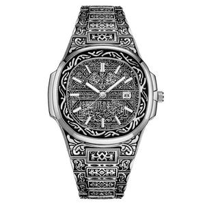 売れ筋レトロなファッションメンズビジネスウォッチ43mmスチールバンドクラシック有名ダイヤル合金ケース卸売メンズウォッチ - Product Image 5