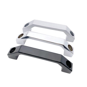 Modern Minimalist Aluminum Alloy Door Handle Sand Black with Adjustable Feature <b>for</b> Cabinet Drawer Wardrobe Furniture - Product Image 1