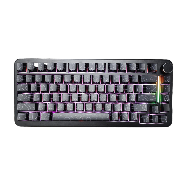 New Custom RGB Backlit 82-Key 75 Percent Wired Gaming Mechanical Keyboard ABS Type-C Magnetic Switch Topographic Knob