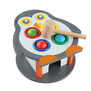 Table de jeu en bois CE CPC pour enfants, avec balles à taper, pour l'éducation précoce des 5 à 7 ans, exercice manuel, développement de la puissance de réaction, unisexe - Product Image 3