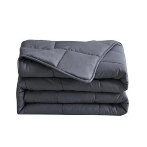 Couverture lestée en pur coton avec billes de verre, gris foncé, printemps-automne, écologique, lavable en machine - Product Image 1