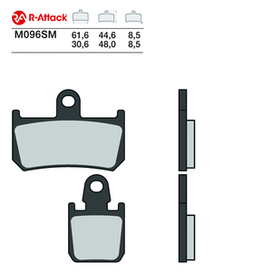 Plaquettes de frein moto R-Attack M096SM avant en cuivre fritté homologuées R90 - Product Image 1