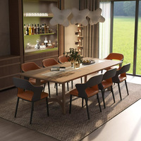 Chaise de salle à manger en cuir minimaliste moderne très populaire pour restaurant, hôtel, villa et appartement - Écologique et durable