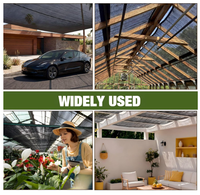 Direct van de fabriek: draagbaar zwart HDPE opvouwbaar milieuvriendelijk zonnescherm met UV-bestendige, getapete rand voor tuin, boerderij, kas en parkeerplaats.