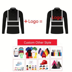 Chemises polo réfléchissantes personnalisées à manches longues, t-shirts à séchage rapide, vêtements de sécurité pour la course nocturne, vêtements de travail - Product Image 3