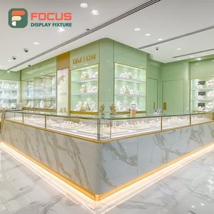 Vitrine de luxe pour centre commercial, présentoir à bijoux finition stratifiée, comptoir de présentation pour bijouterie - Product Image 6