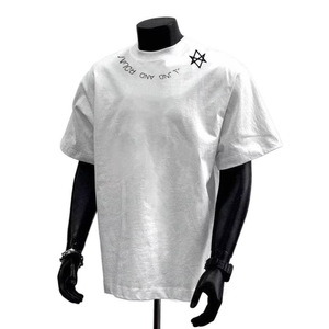 T-shirt décontracté personnalisé en coton épais 100% avec impression sérigraphique motif démon gothique vintage, style streetwear graphique ample - Product Image 4