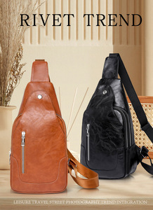 <span class=keywords><strong>Sac</strong></span> Poitrine Souple et <span class=keywords><strong>Antivol</strong></span> en PU, Tendance, Logo Personnalisé, pour Hommes et Femmes, Idéal Loisirs - Product Image 2