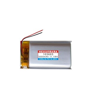 Batterie lithium-ion polymère 3.7V 3000mAh 103665 à 2 fils pour haut-parleur GPS MP3 MP4 L309 - Product Image 1
