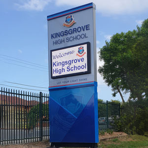 Panneau publicitaire LED double face extérieur, panneau monument commercial, panneau publicitaire en aluminium, panneau publicitaire lumineux pour hôpital et école - Product Image 1