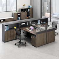 Ensemble bureau et chaise de bureau, design simple et moderne, bureau en forme de bar pour trois personnes, avec combinaison libre pour le travail de bureau