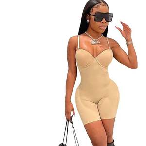 Nouveau Sexy coupe basse bretelles taille haute coupe ajustée emballé hanche une pièce Shorts Sexy femmes <span class=keywords><strong>combishort</strong></span> combinaison - Product Image 1