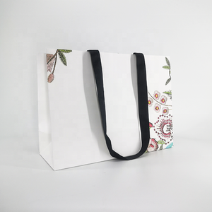 Sáng Tạo Sang Trọng Ngà Tông Nghệ Thuật Túi Giấy Với Ưa Thích Logo Màu Trắng Và Khác Nhau Xử Lý Các Loại Đặc Biệt Quà Tặng Giấy Túi - Product Image 4